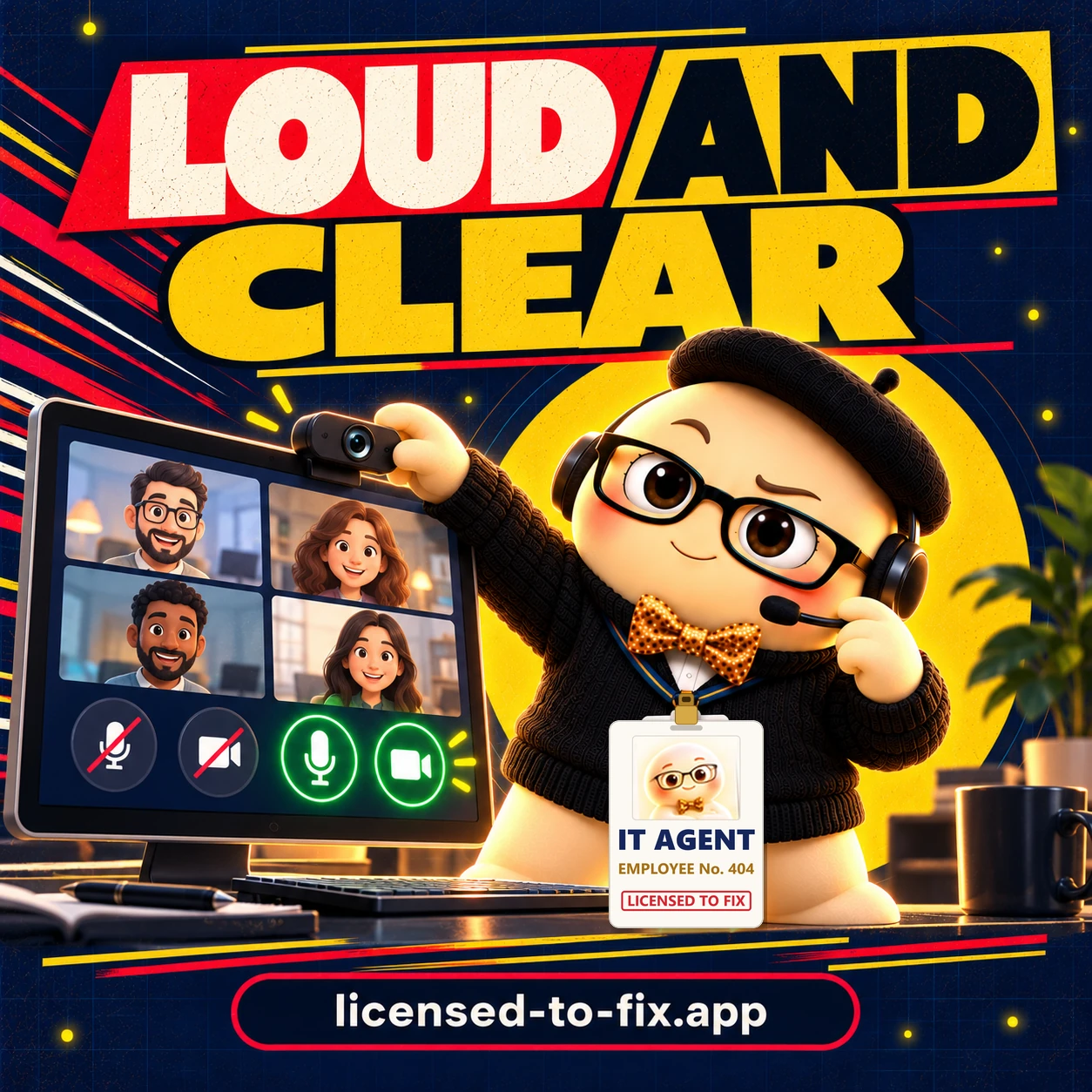 Agent 404 fixing video call audio and camera: Loud and clear